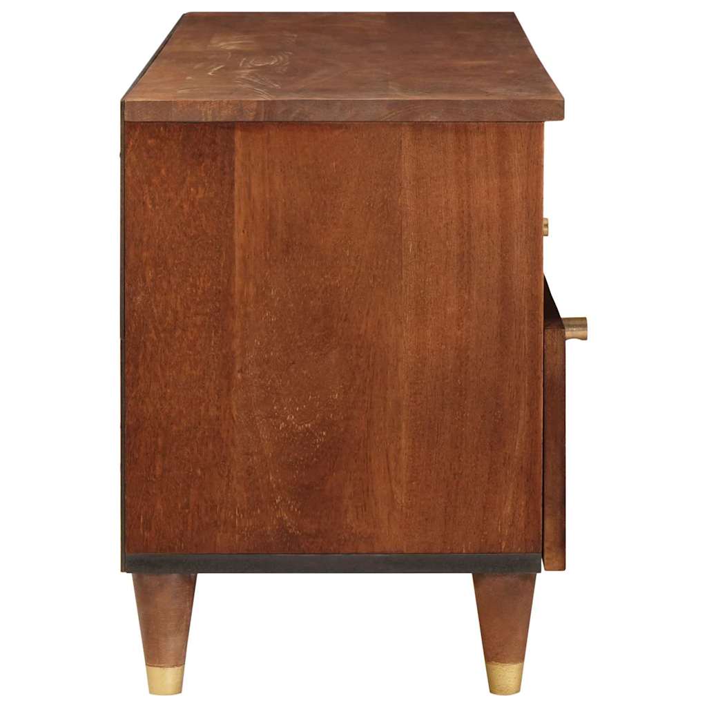 vidaXL TV-Schränk mit Regal Braun 100 x 33,5 x 46 cm Massivholz Mango