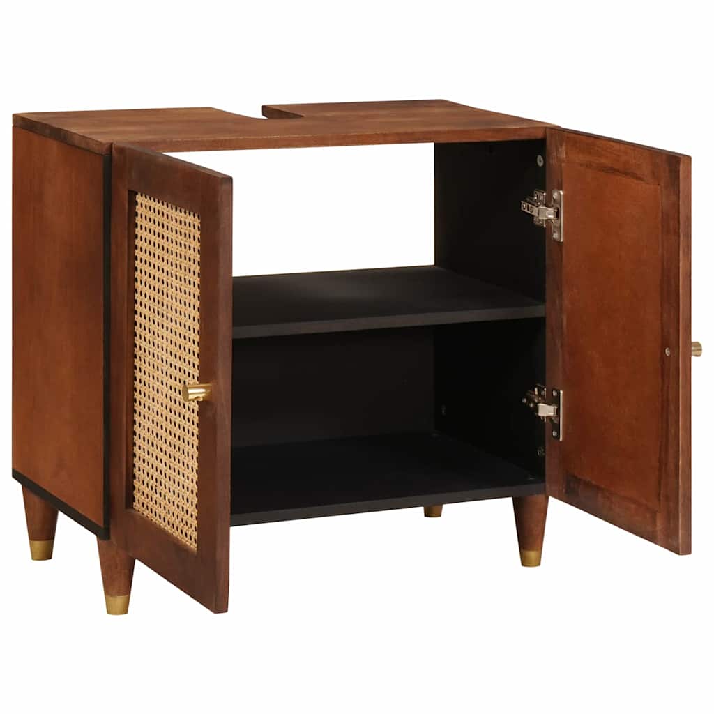 vidaXL Waschbeckenunterschrank Braun 62 x 33 x 58 cm Holzwerkstoff