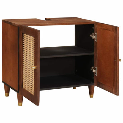 vidaXL Waschbeckenunterschrank Braun 62 x 33 x 58 cm Holzwerkstoff