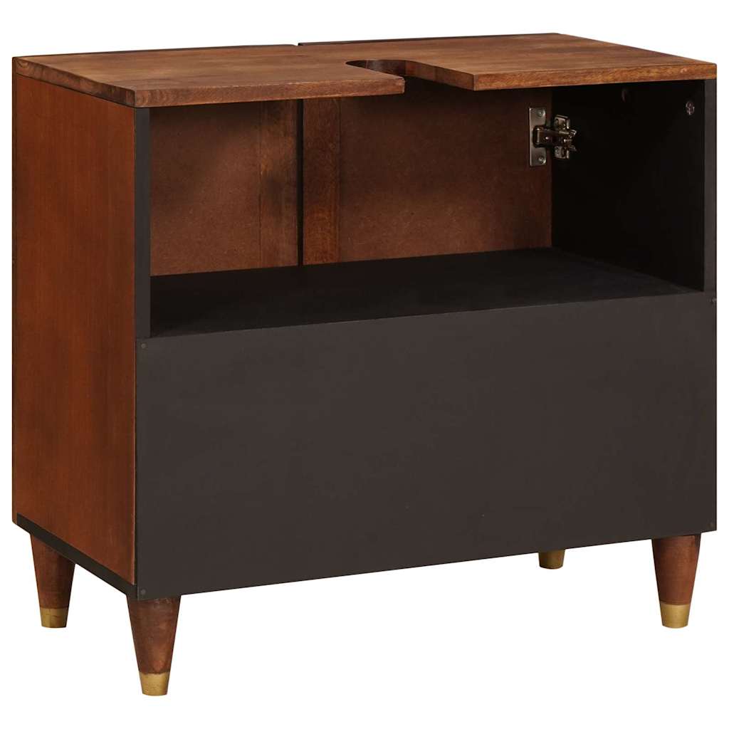 vidaXL Waschbeckenunterschrank Braun 62 x 33 x 58 cm Holzwerkstoff