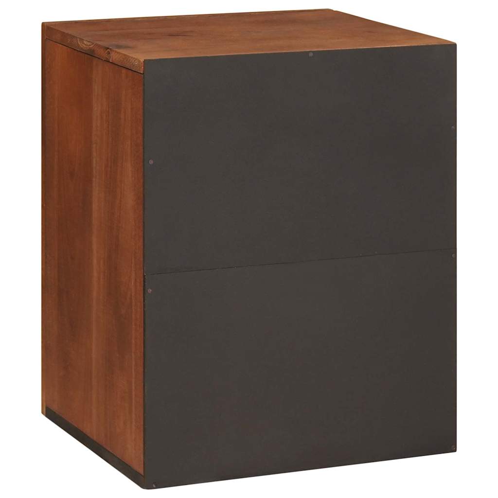 vidaXL Badezimmerschrank mit Tür Braun 38 x 33,5 x 48 cm Holzwerkstoff