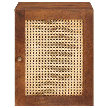 vidaXL Badezimmerschrank mit Tür Braun 38 x 33,5 x 48 cm Holzwerkstoff
