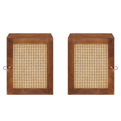 vidaXL Badezimmerschrank mit Tür Braun 38 x 33,5 x 48 cm Holzwerkstoff