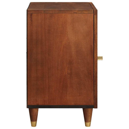 vidaXL Badezimmerschrank mit Tür Braun 38 x 33,5 x 58 cm Holzwerkstoff