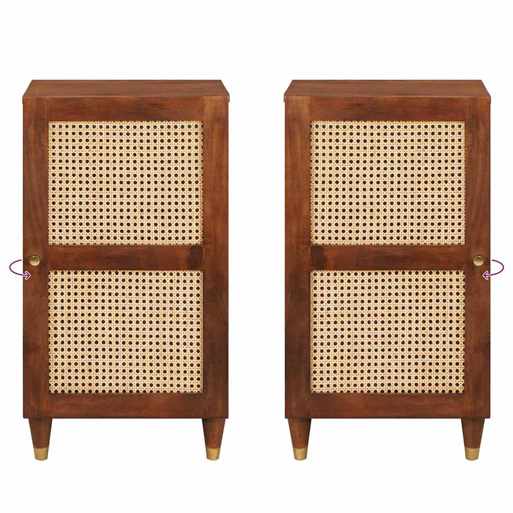 vidaXL Sideboard Braun 40 x 33,5 x 75 cm Massivholz Mango
