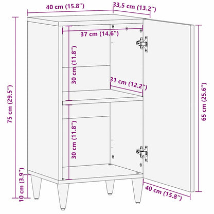 vidaXL Sideboard Braun 40 x 33,5 x 75 cm Massivholz Mango