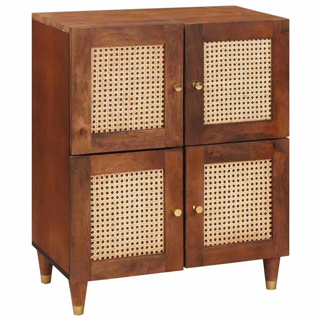 vidaXL Sideboard Braun 60 x 33,5 x 75 cm Massivholz Mango
