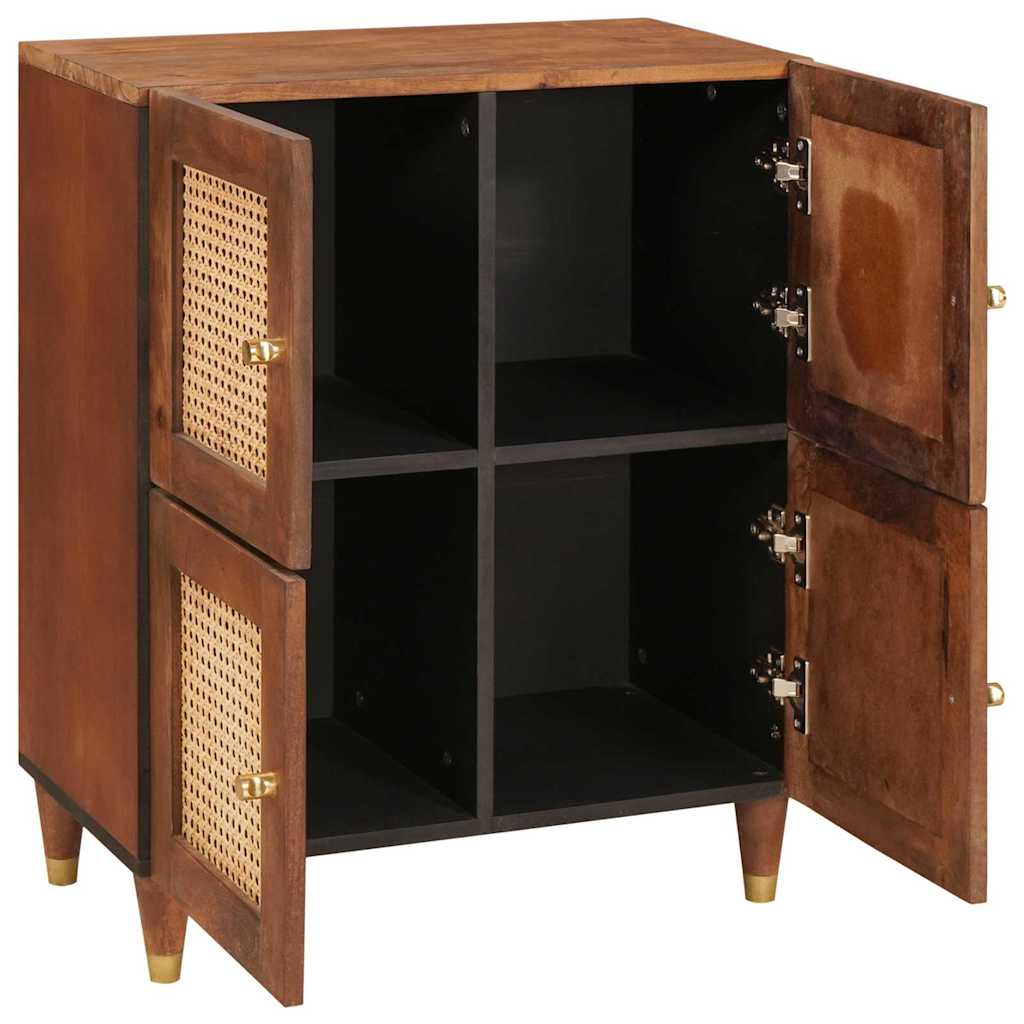 vidaXL Sideboard Braun 60 x 33,5 x 75 cm Massivholz Mango