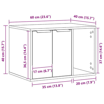 Katzenklo Altholz-Optik 60x40x40 cm Holzwerkstoff