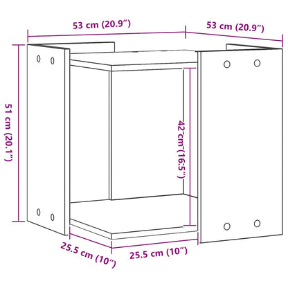Katzenklo Artisan-Eiche 53x53x51 cm Holzwerkstoff