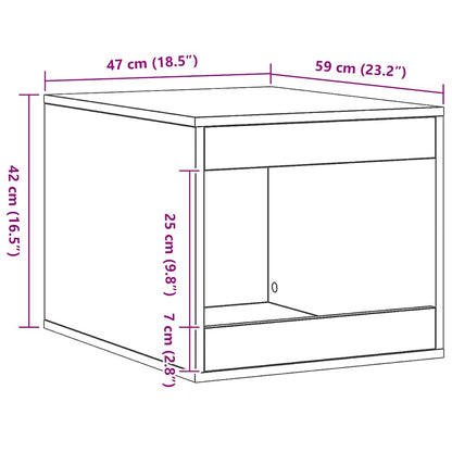 Katzenklo Artisan-Eiche 47x59x42 cm Holzwerkstoff