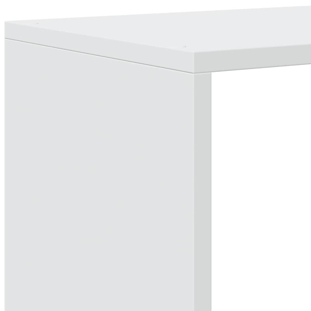 vidaXL Raumteiler Bücherregal 3-stufig Weiß 99x29x99 cm Holzwerkstoff