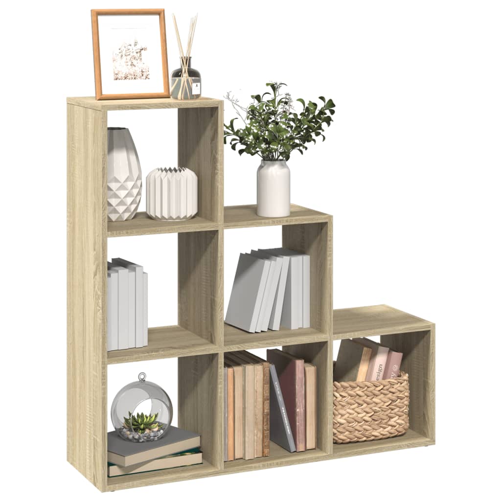 vidaXL Bibliothèque-Séparateur de Pièce 3 Étagères Chêne Sonoma 99x29x99 cm