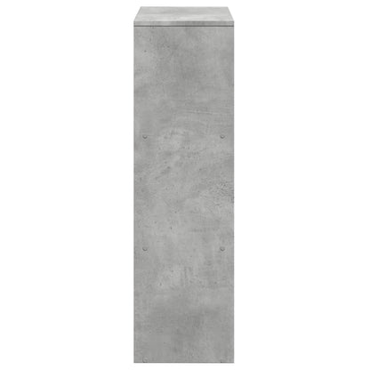 vidaXL Raumteiler-Bücherregal 3 Etagen Betongrau 99x29x99 cm