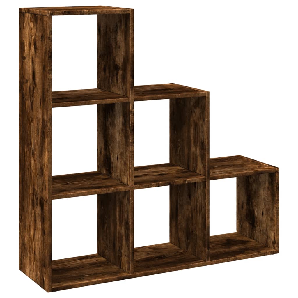 vidaXL Étagère de séparation de pièce à 3 niveaux chêne fumé 99x29x99 cm