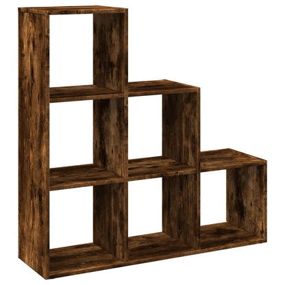 vidaXL Étagère de séparation de pièce à 3 niveaux chêne fumé 99x29x99 cm