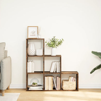 vidaXL Étagère de séparation de pièce à 3 niveaux chêne fumé 99x29x99 cm