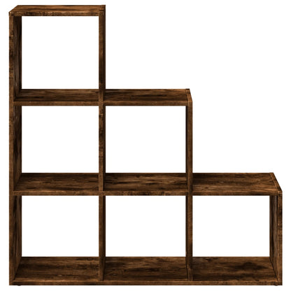 vidaXL Étagère de séparation de pièce à 3 niveaux chêne fumé 99x29x99 cm