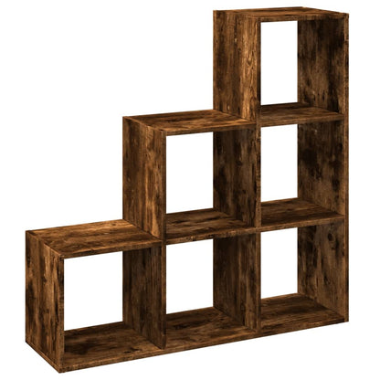 vidaXL Étagère de séparation de pièce à 3 niveaux chêne fumé 99x29x99 cm