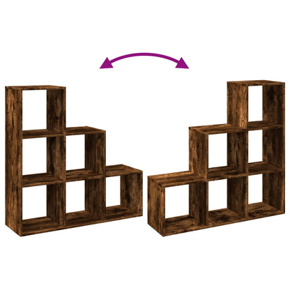 vidaXL Étagère de séparation de pièce à 3 niveaux chêne fumé 99x29x99 cm