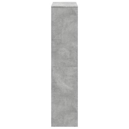vidaXL Raumteiler-Bücherregal 4 Stufen Betongrau 131,5x29x131,5 cm