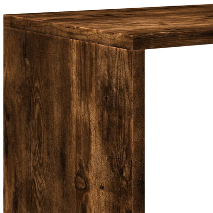 vidaXL Raumteiler-Bücherregal 4 Stufen Räuchereiche 131,5x29x131,5 cm