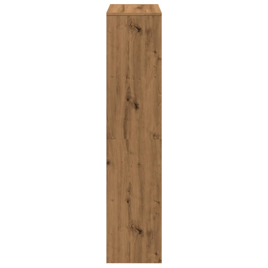 vidaXL Raumteiler-Bücherregal 4 Stufen Artisan-Eiche 131,5x29x131,5 cm