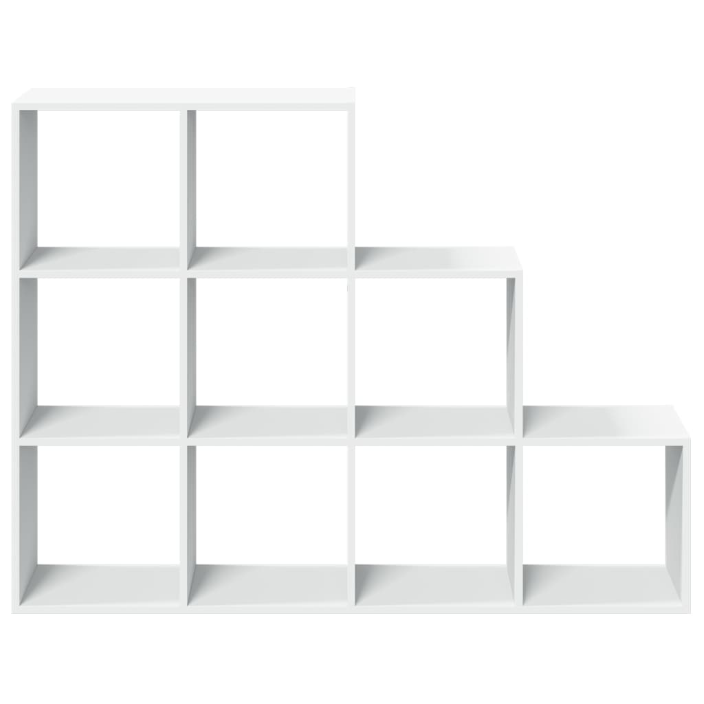 vidaXL Bibliothèque/Séparateur de Pièce 3 Niveaux Blanc 137,5x29x103,5 cm