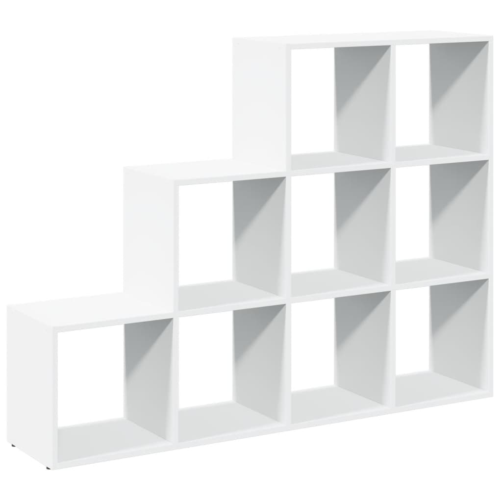 vidaXL Bibliothèque/Séparateur de Pièce 3 Niveaux Blanc 137,5x29x103,5 cm