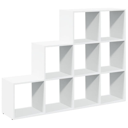 vidaXL Bibliothèque/Séparateur de Pièce 3 Niveaux Blanc 137,5x29x103,5 cm
