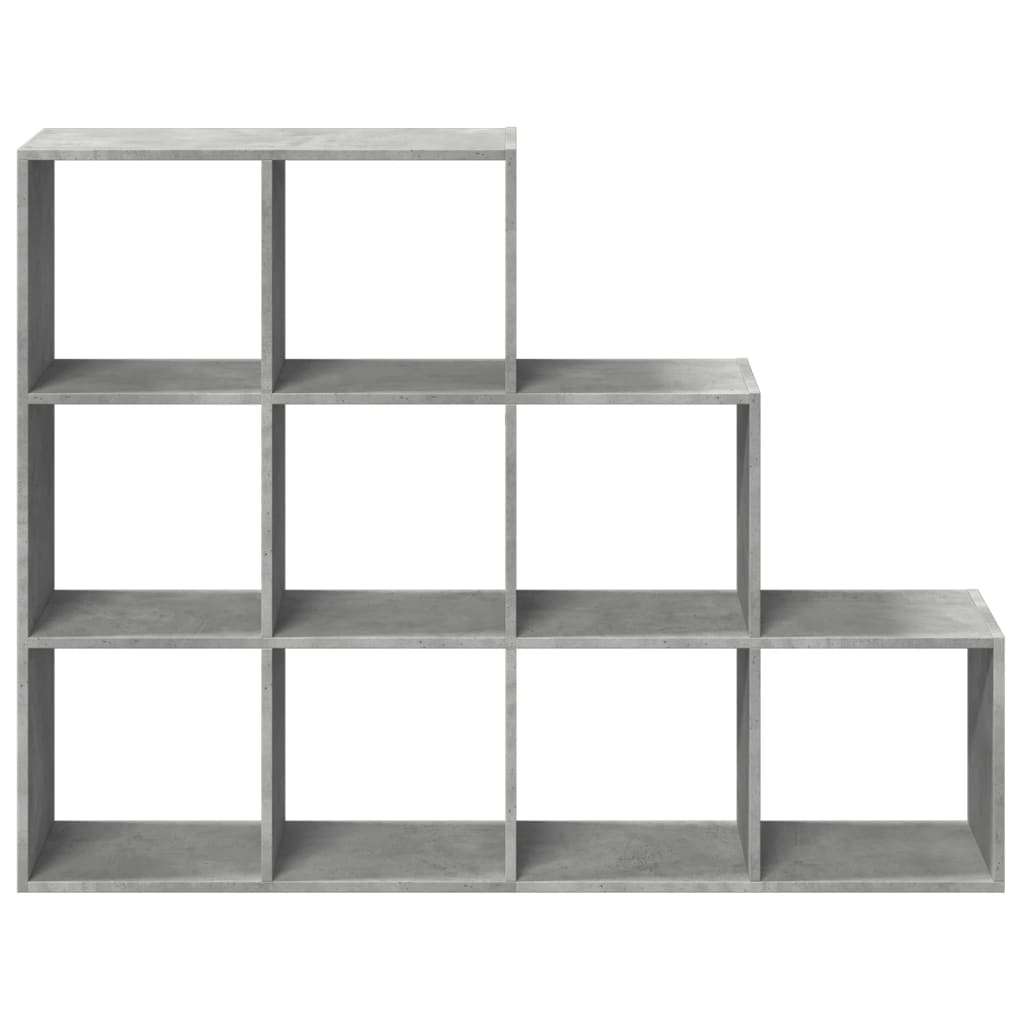 vidaXL Étagère de séparation de pièce 3 niveaux gris béton 137,5x29x103,5 cm