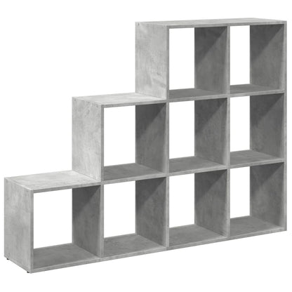 vidaXL Étagère de séparation de pièce 3 niveaux gris béton 137,5x29x103,5 cm