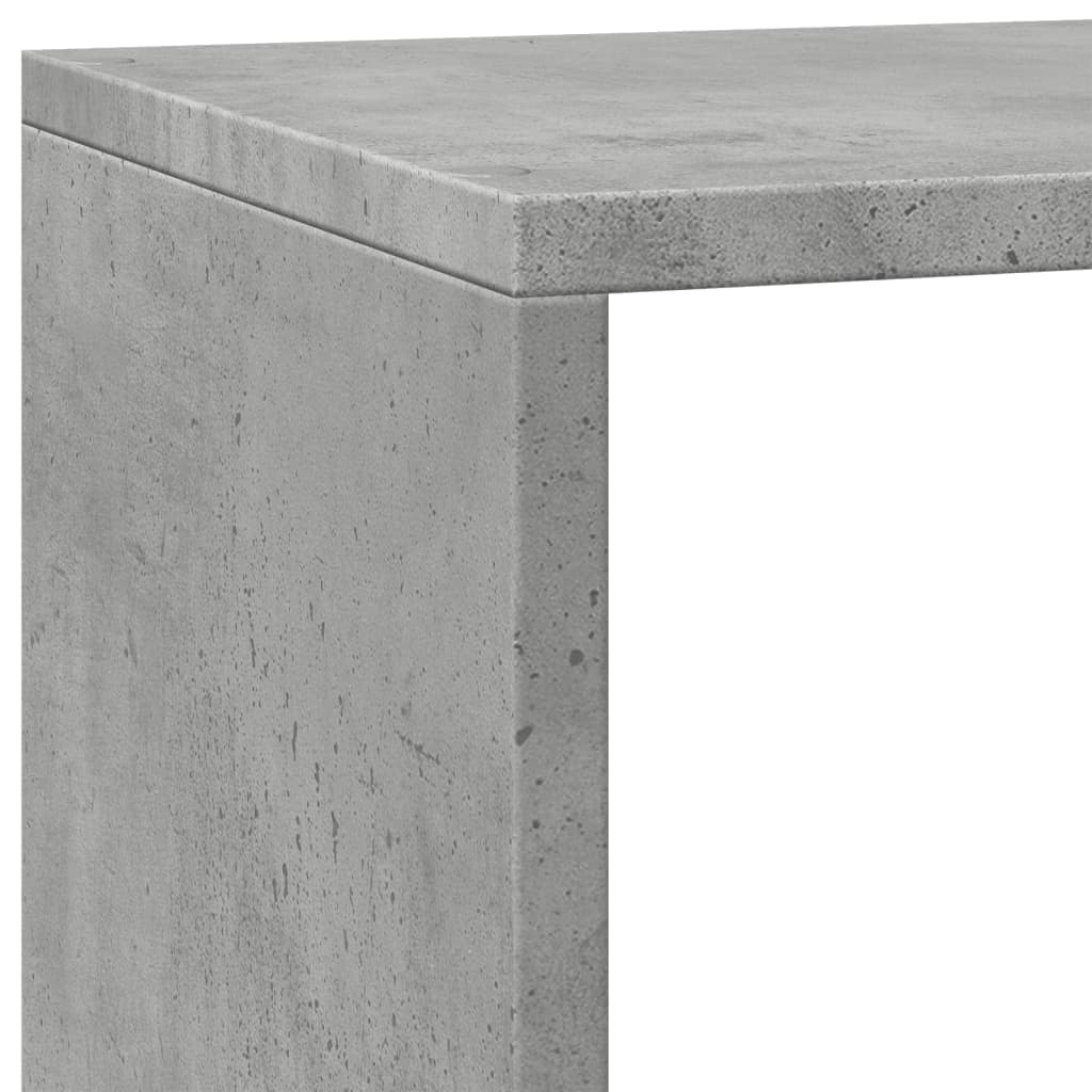vidaXL Étagère de séparation de pièce 3 niveaux gris béton 137,5x29x103,5 cm
