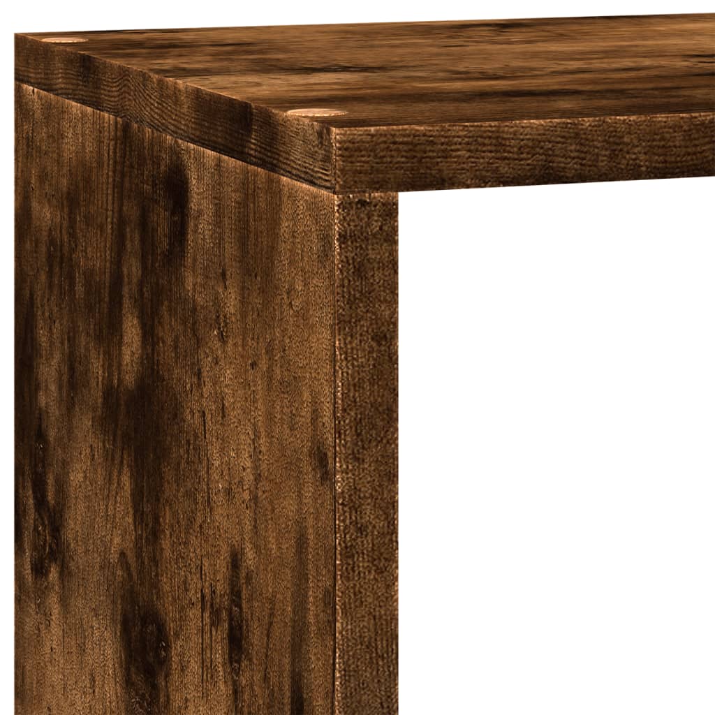 vidaXL Raumteiler-Bücherregal 3 Stufen Räuchereiche 137,5x29x103,5 cm
