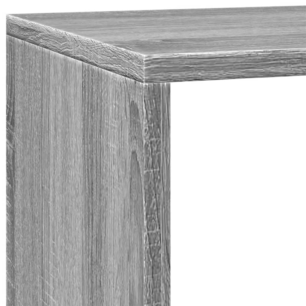 vidaXL Raumteiler-Bücherregal 3 Stufen Grau Sonoma 137,5x29x103,5 cm
