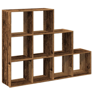 vidaXL Bibliothèque-séparateur de pièce à 3 niveaux aspect bois de récupération 137,5x29x103,5 cm