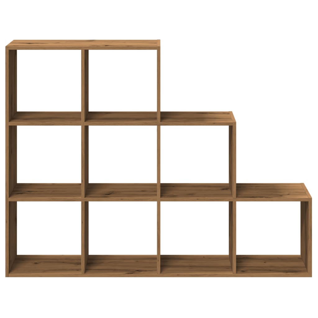 vidaXL Raumteiler-Bücherregal 3 Stufen Artisan-Eiche 137,5x29x103,5 cm