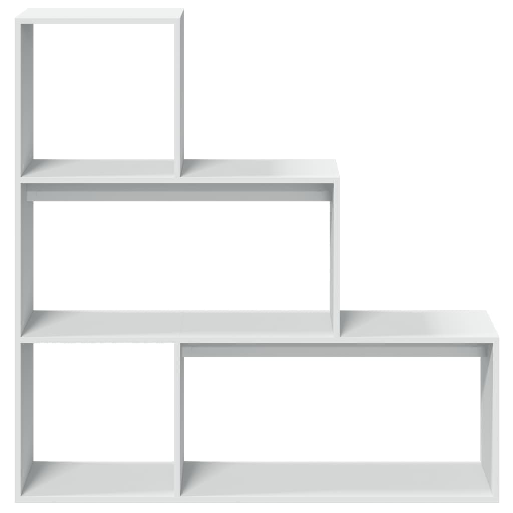 vidaXL Étagère séparateur de pièce 3 niveaux Blanc 123x29x123 cm Bois d'ingénierie