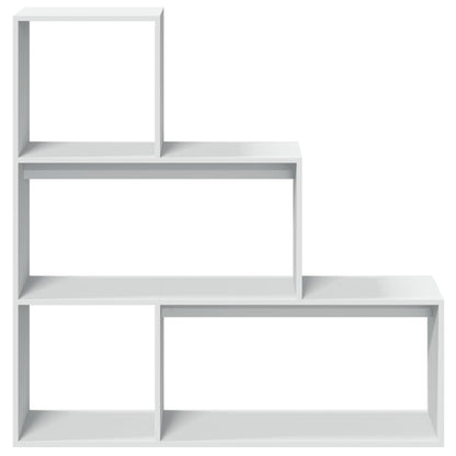 vidaXL Étagère séparateur de pièce 3 niveaux Blanc 123x29x123 cm Bois d'ingénierie