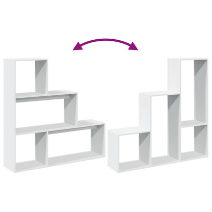 vidaXL Étagère séparateur de pièce 3 niveaux Blanc 123x29x123 cm Bois d'ingénierie