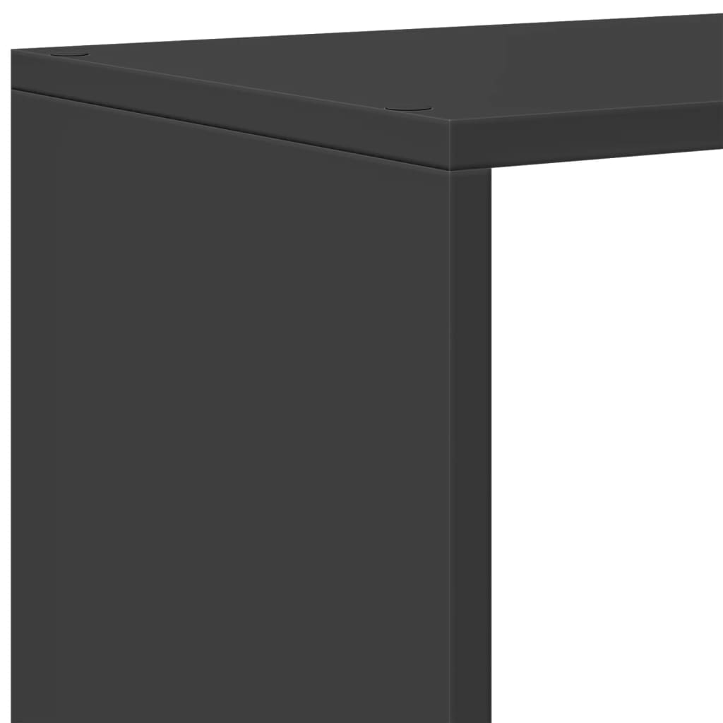 vidaXL Raumteiler-Bücherregal 3 Stufen Schwarz 123x29x123 cm