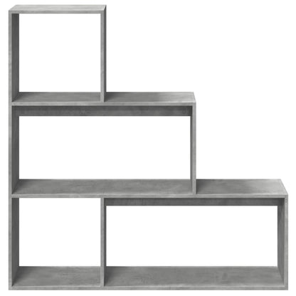vidaXL Bibliothèque-séparateur de pièce à 3 niveaux gris béton 123x29x123 cm