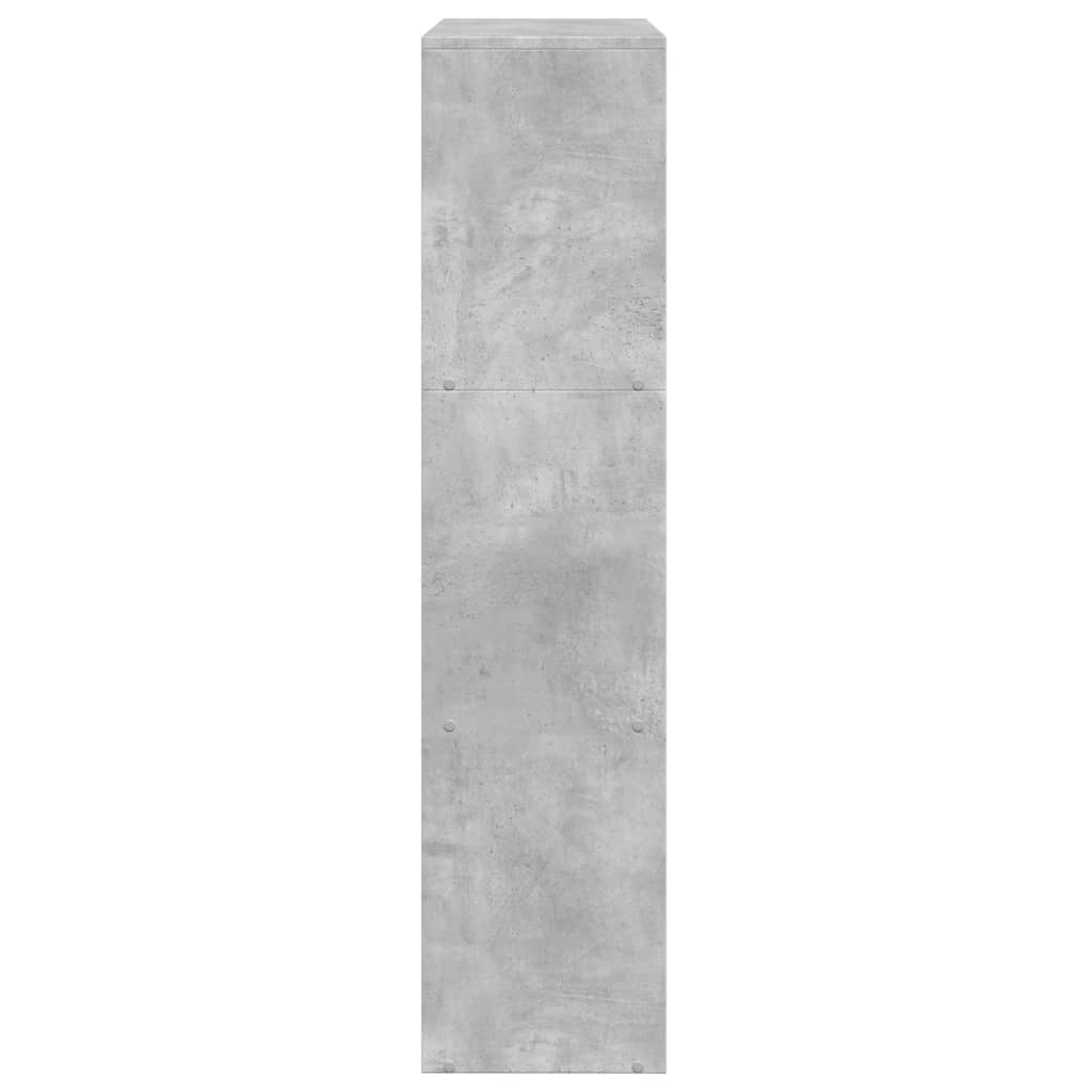 vidaXL Bibliothèque-séparateur de pièce à 3 niveaux gris béton 123x29x123 cm