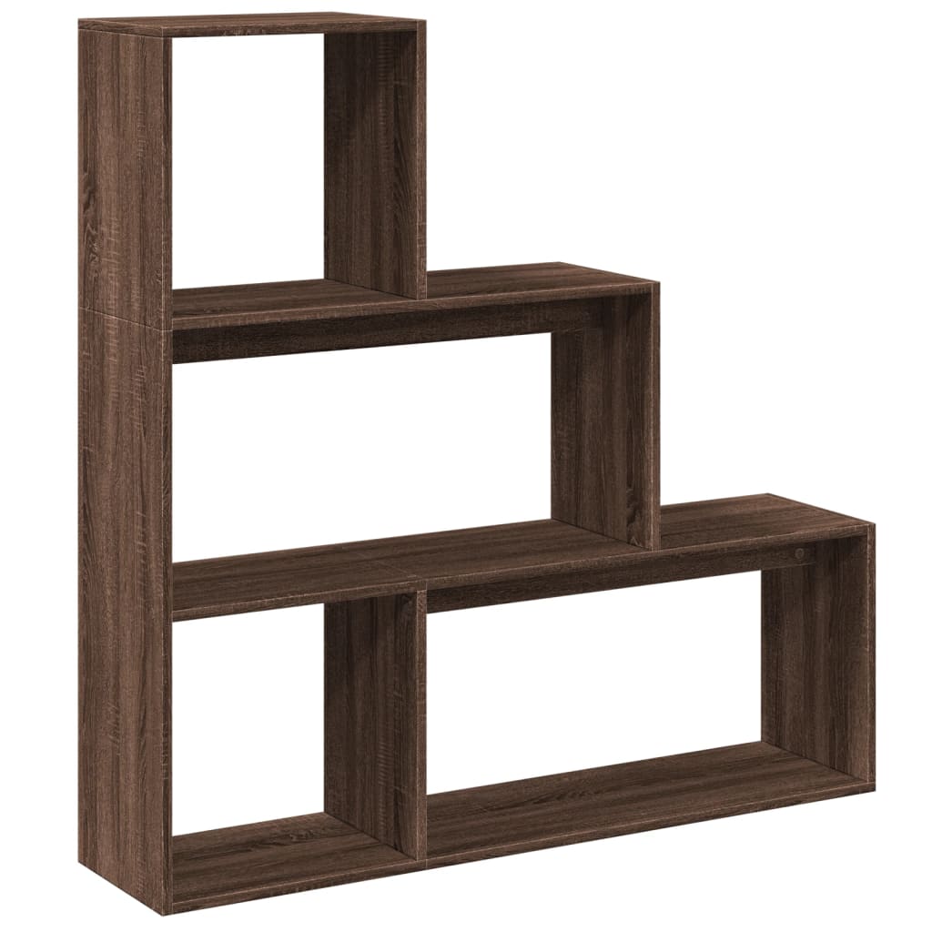 vidaXL Étagère séparateur de pièce 3 niveaux Chêne marron 123x29x123 cm