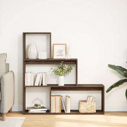 vidaXL Étagère séparateur de pièce 3 niveaux Chêne marron 123x29x123 cm