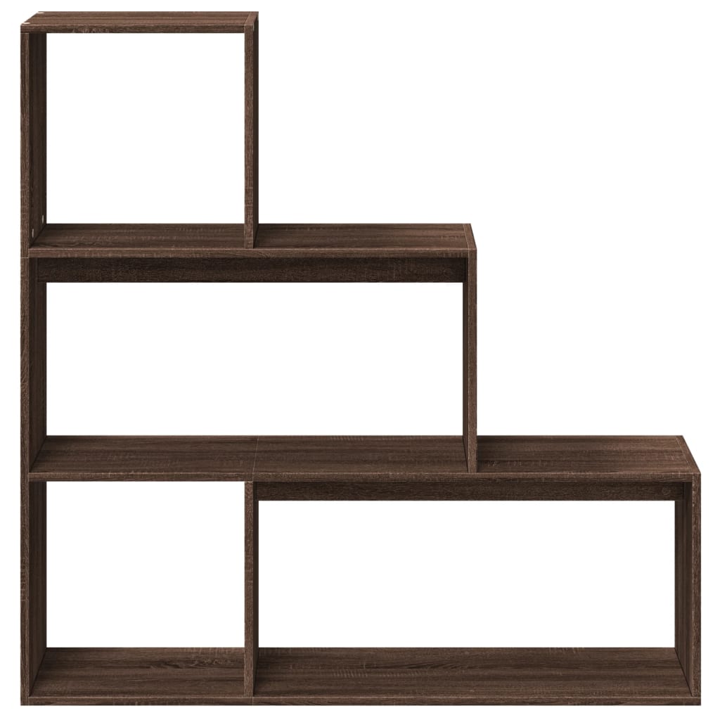 vidaXL Étagère séparateur de pièce 3 niveaux Chêne marron 123x29x123 cm