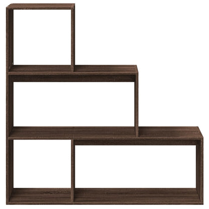 vidaXL Étagère séparateur de pièce 3 niveaux Chêne marron 123x29x123 cm