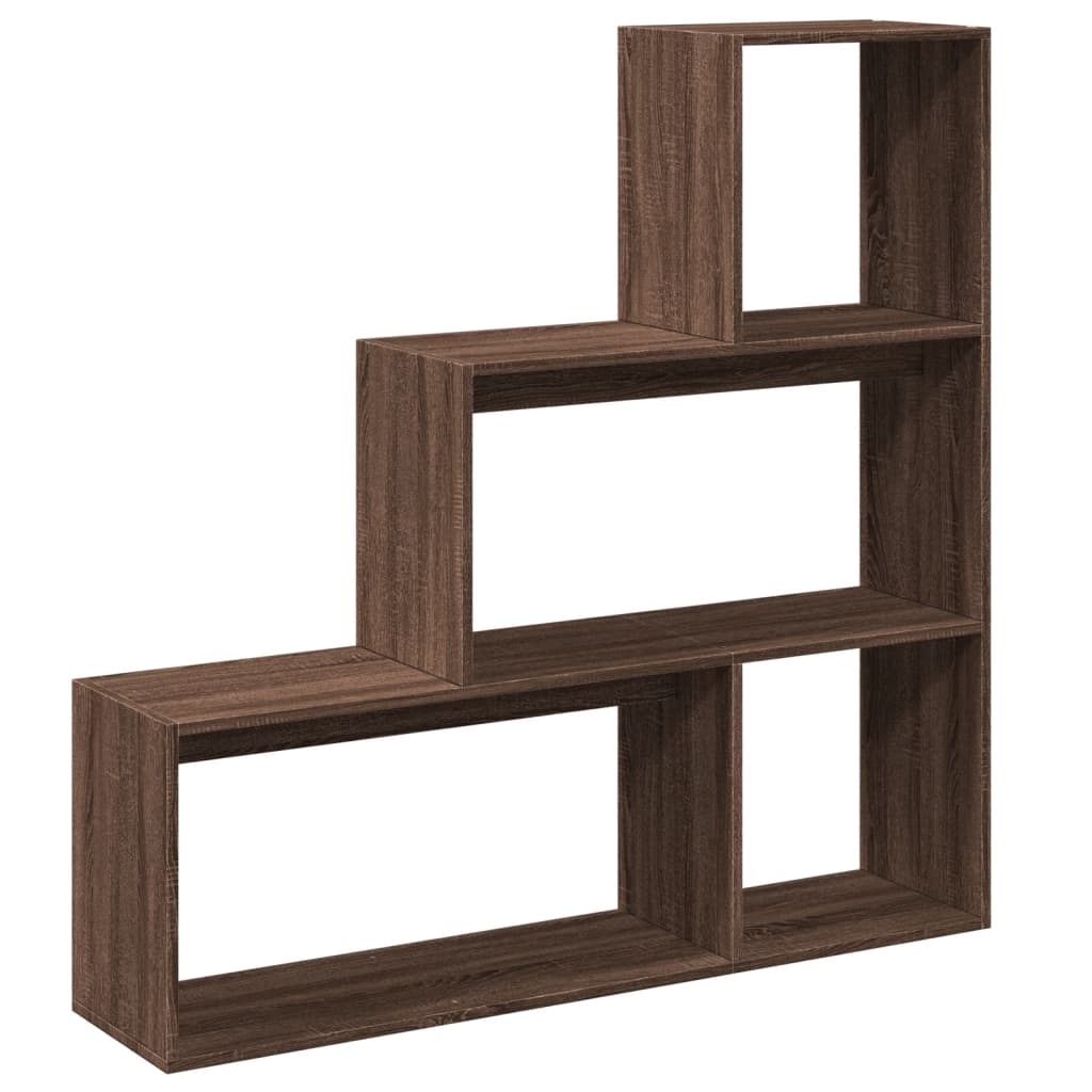 vidaXL Étagère séparateur de pièce 3 niveaux Chêne marron 123x29x123 cm