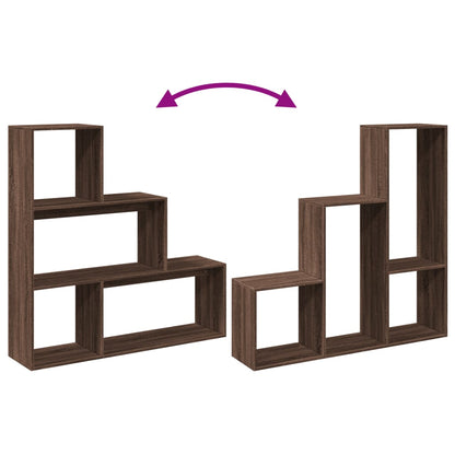 vidaXL Étagère séparateur de pièce 3 niveaux Chêne marron 123x29x123 cm
