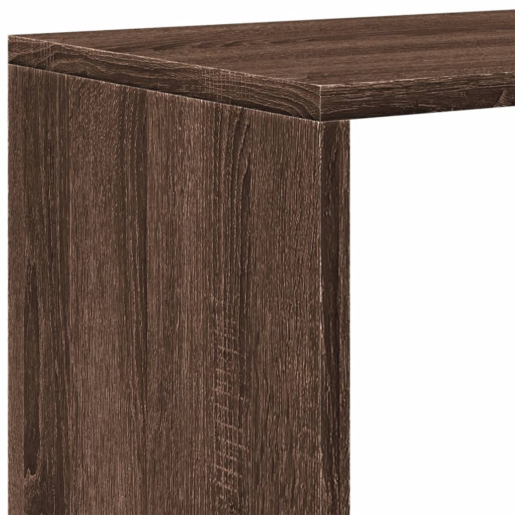 vidaXL Étagère séparateur de pièce 3 niveaux Chêne marron 123x29x123 cm